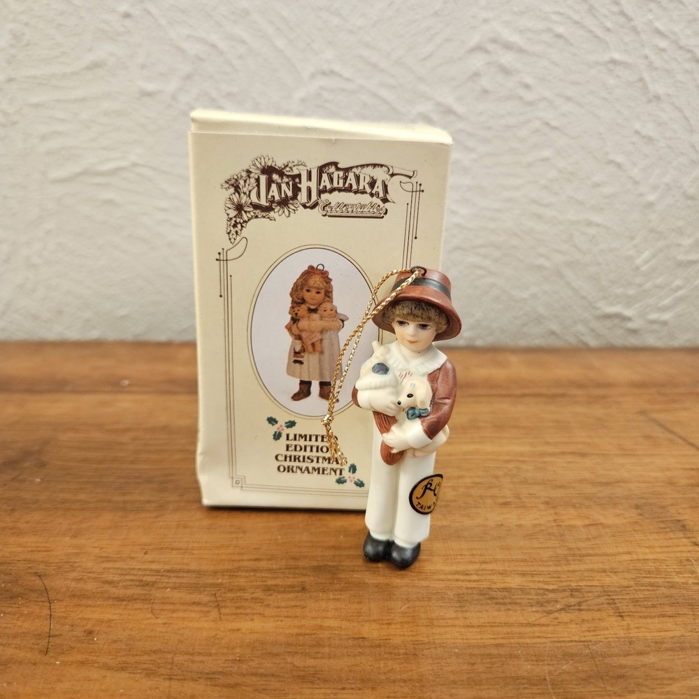 Vintage 1980s Limited Edition Jan Hagara Chris Christmas Ornament Orig Box COA